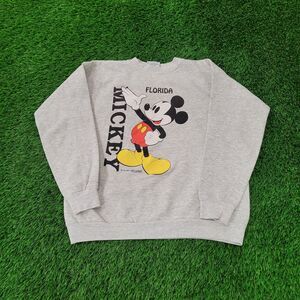 Vintage 80s Disney Mickey Sweatshirt Womens XL 22x25 Florida